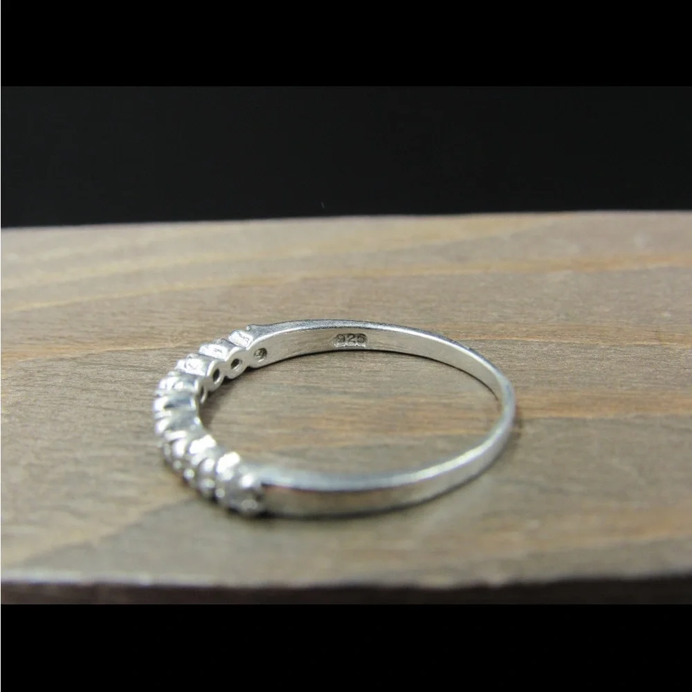 Size 6.75 sterling silver, dainty engagement ring, promise ring - Picture 3 of 4